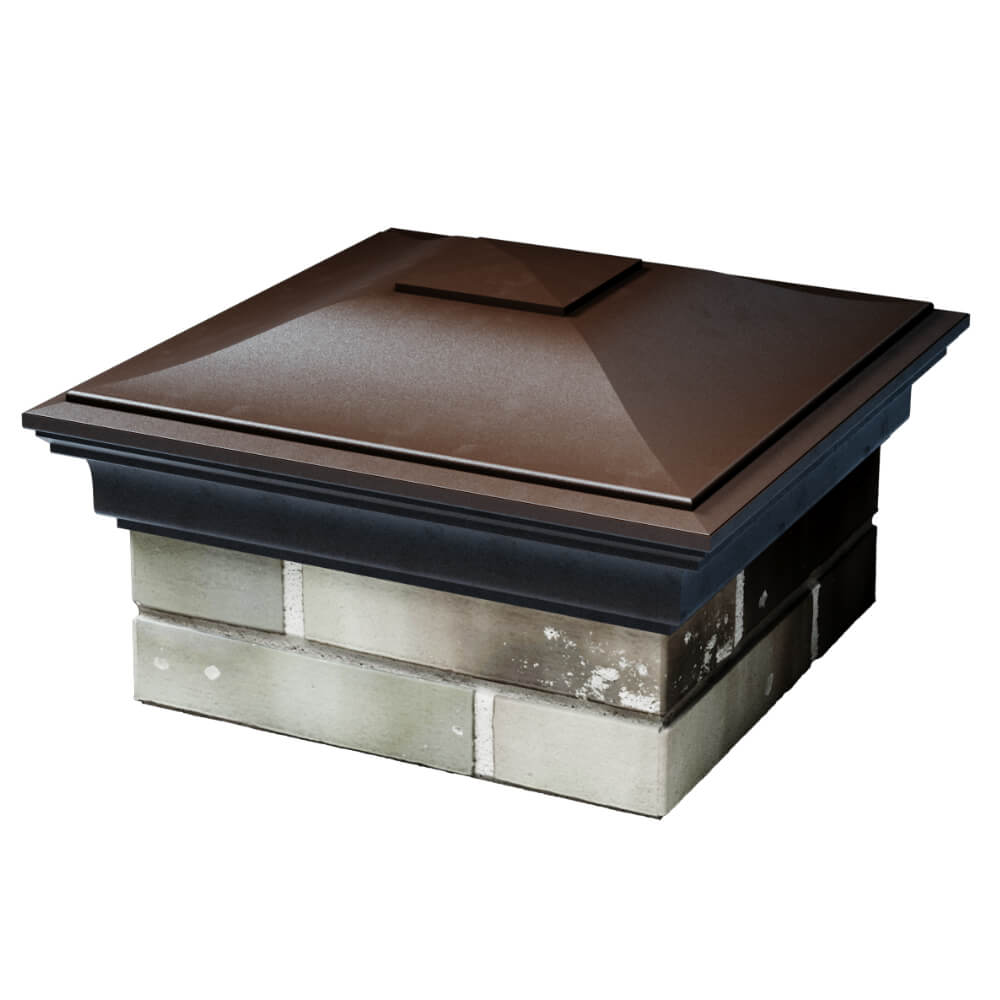 Колпак Zking Монблан Коричневый на столб 1.5х1.5 кирпича (385х385мм) в Каменске-Уральском фото