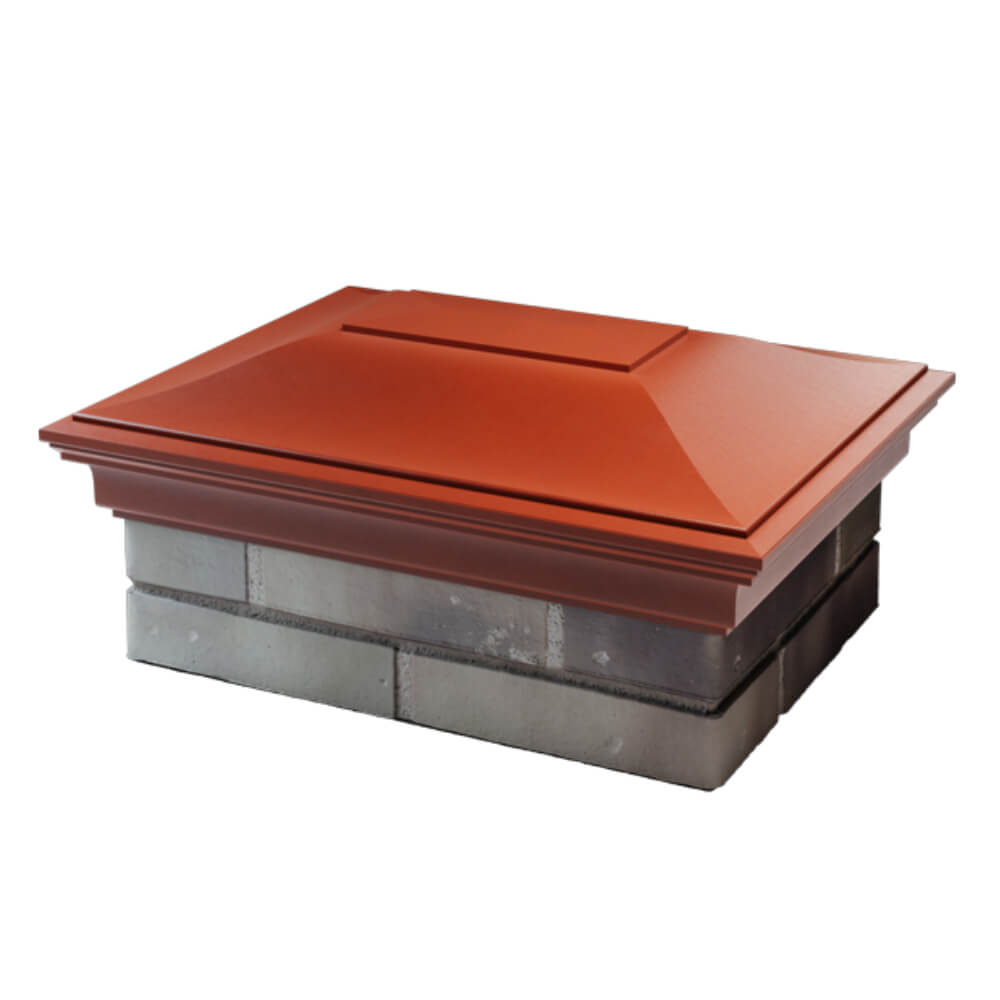 Колпак Zking Монблан Красный на столб 2х1.5 кирпича (515х385мм) в Каменске-Уральском фото