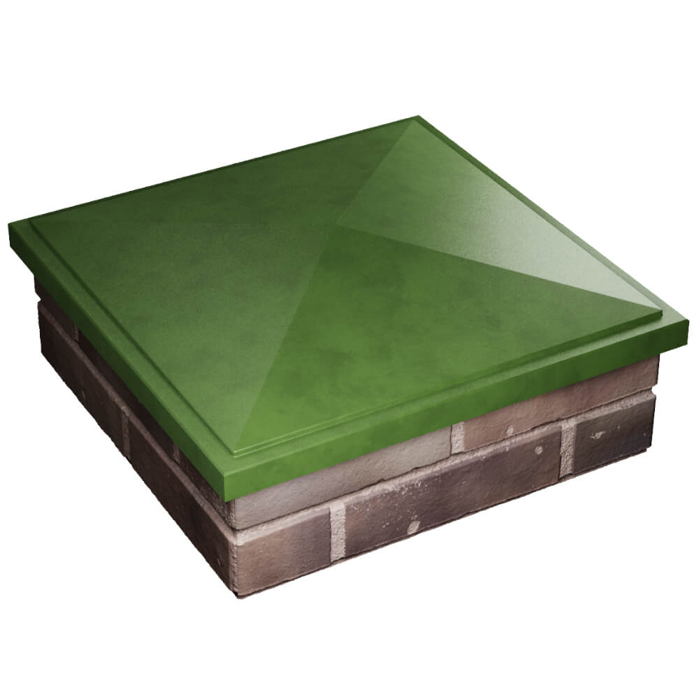 Колпак Zking БонаМоно Зеленый на столб 2х2 кирпича (515х515, 530х530мм) в Каменске-Уральском фото