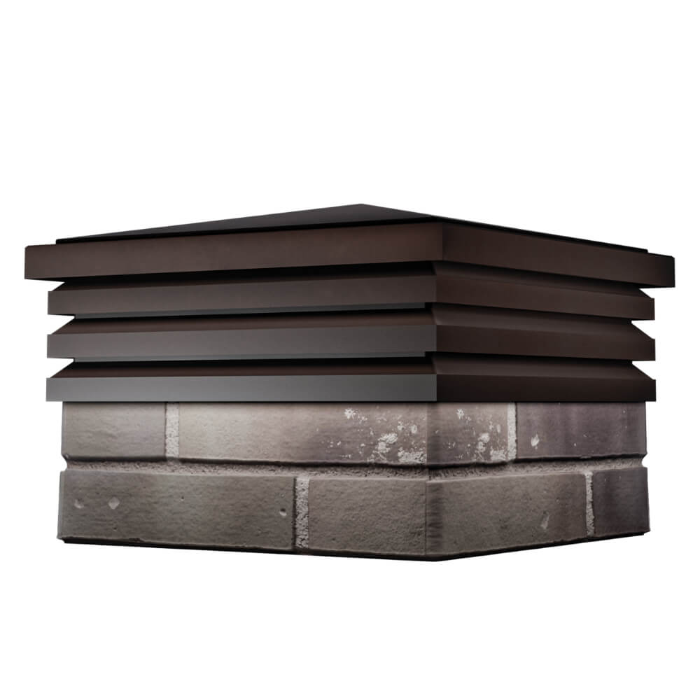 Колпак Zking Бона ХайТек Коричневый на столб 1.5х1.5 кирпича (385х385мм) в Каменске-Уральском фото