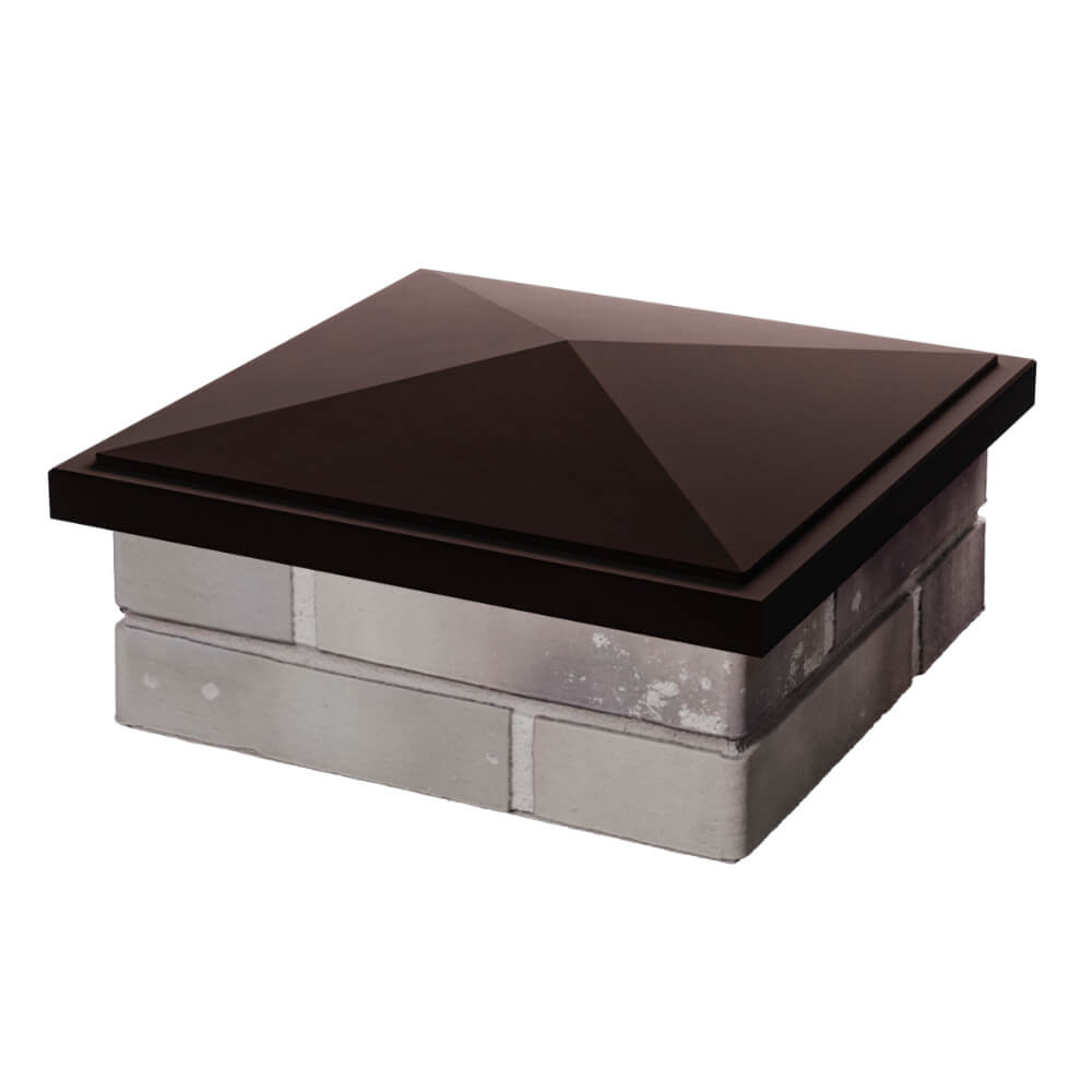 Колпак Zking БонаМоно Коричневый на столб 1.5х1.5 кирпича (385х385, 400х400мм) в Каменске-Уральском фото