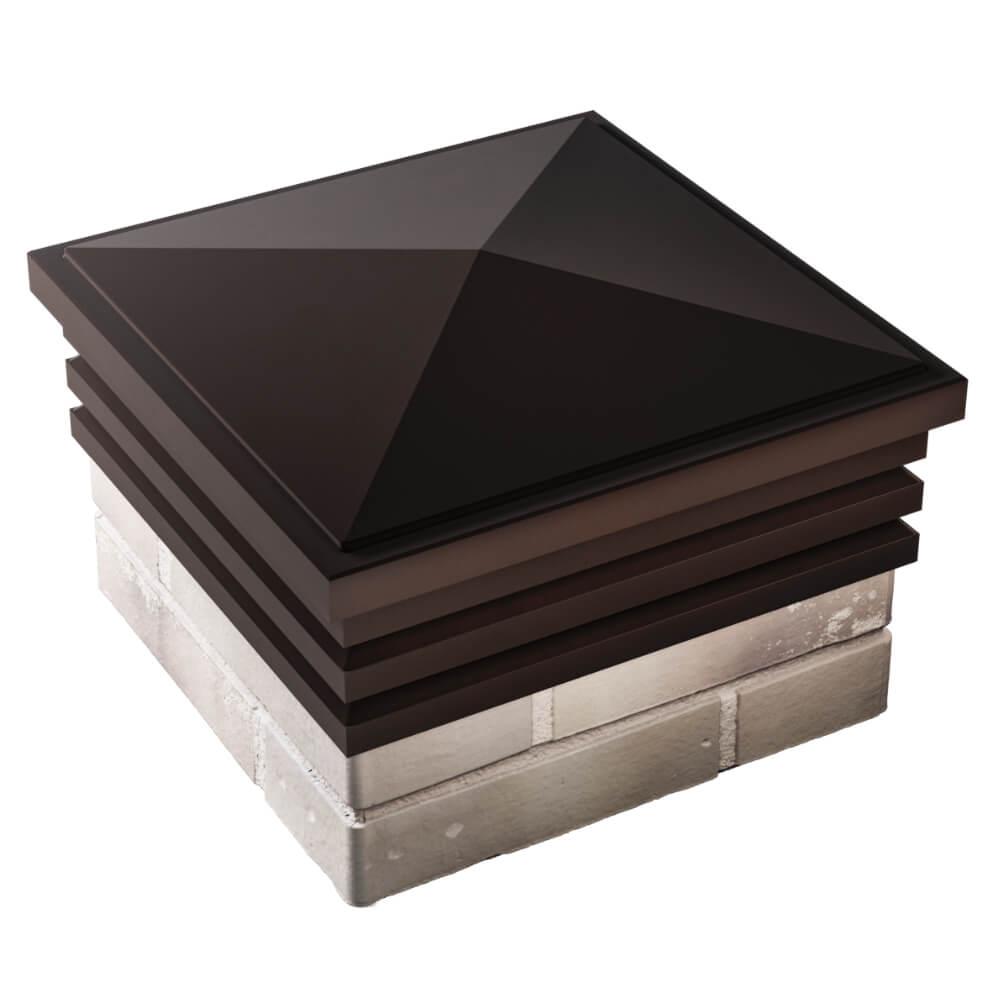 Колпак Zking Бона ХайТек Коричневый на столб 1.5х1.5 кирпича (385х385мм) в Каменске-Уральском фото