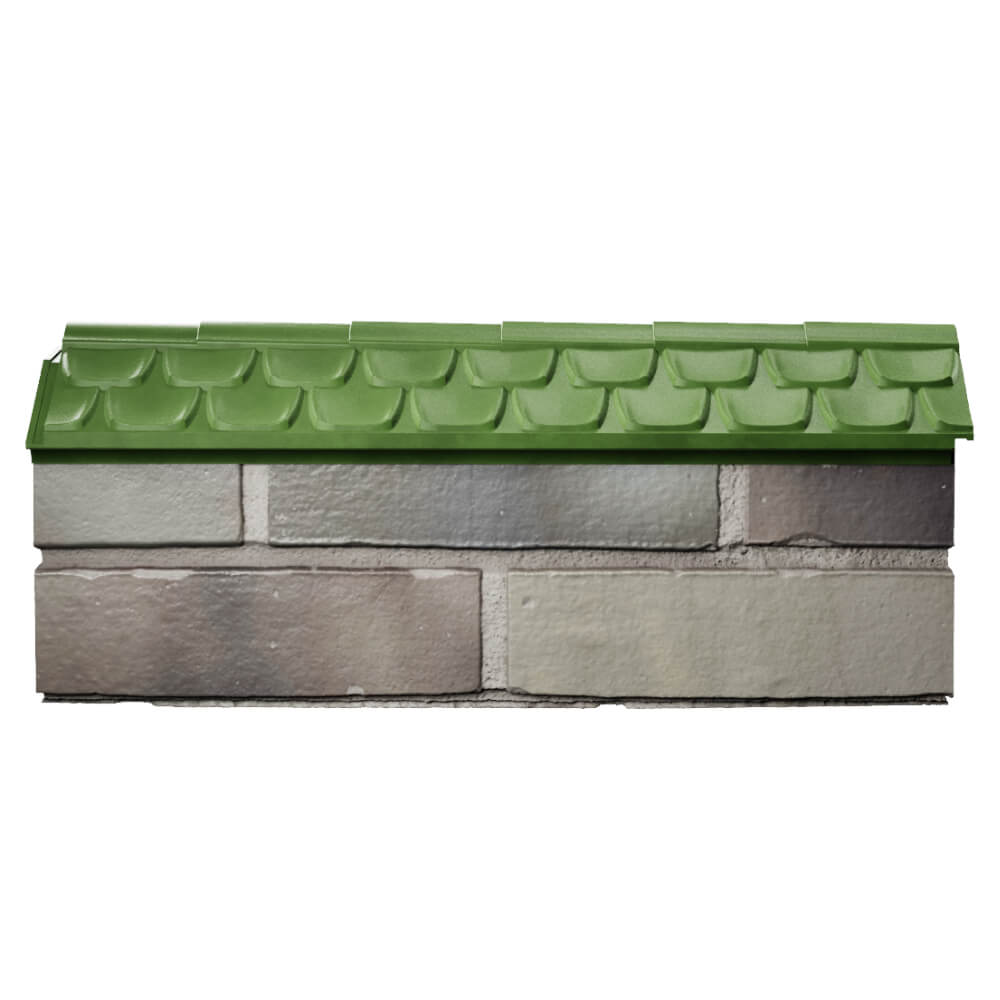 Парапет Zking Эльбрус Зеленый с посадкой на 0.5 кирпича (130мм) в Каменске-Уральском фото