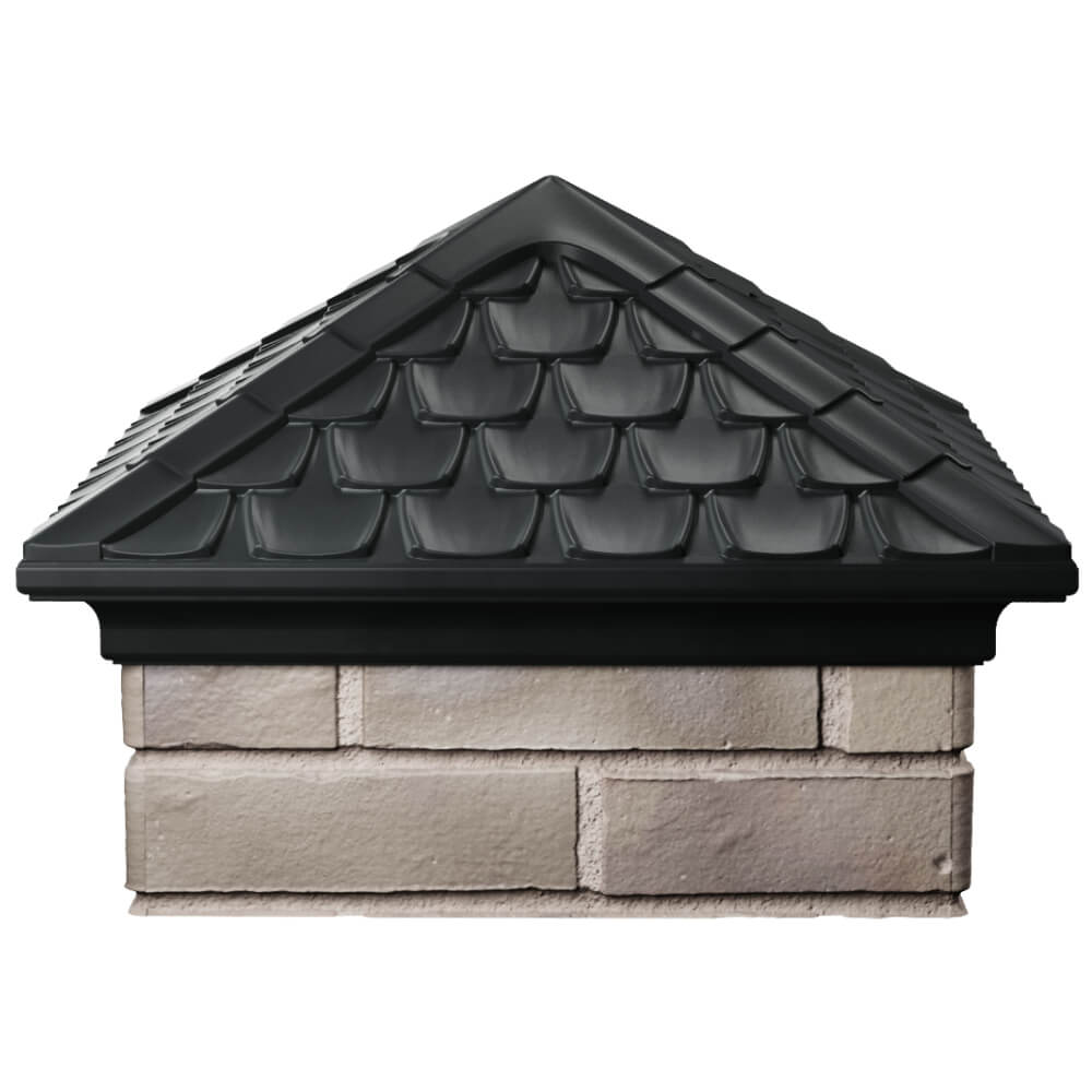 Колпак Zking Эльбрус Черный на столб 1.5х1.5 кирпича (385х385мм) Каменск-Уральский фото