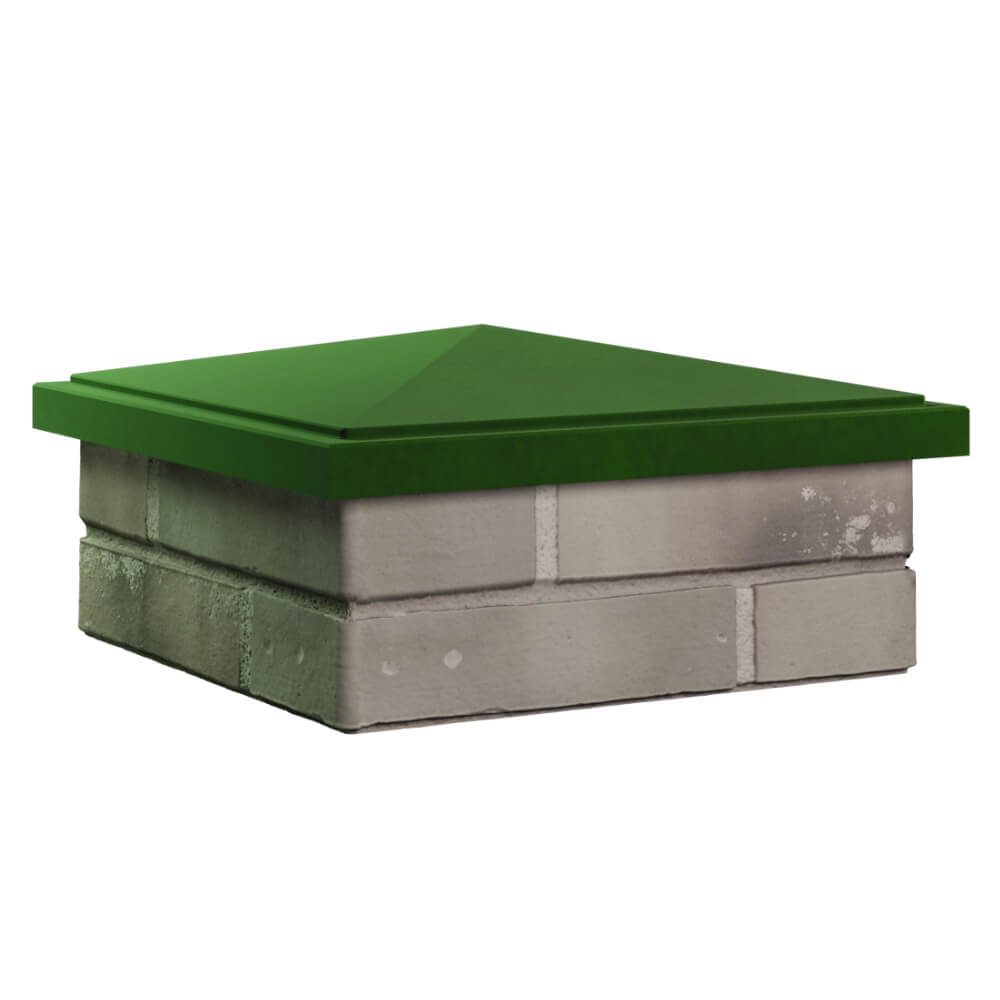 Колпак Zking БонаМоно Зеленый на столб 1.5х1.5 кирпича (385х385, 400х400мм) в Каменске-Уральском фото