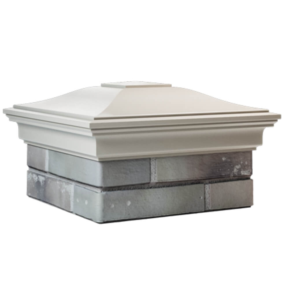 Колпак Zking Монблан Бежевый на столб 1.5х1.5 кирпича (385х385мм) в Каменске-Уральском фото