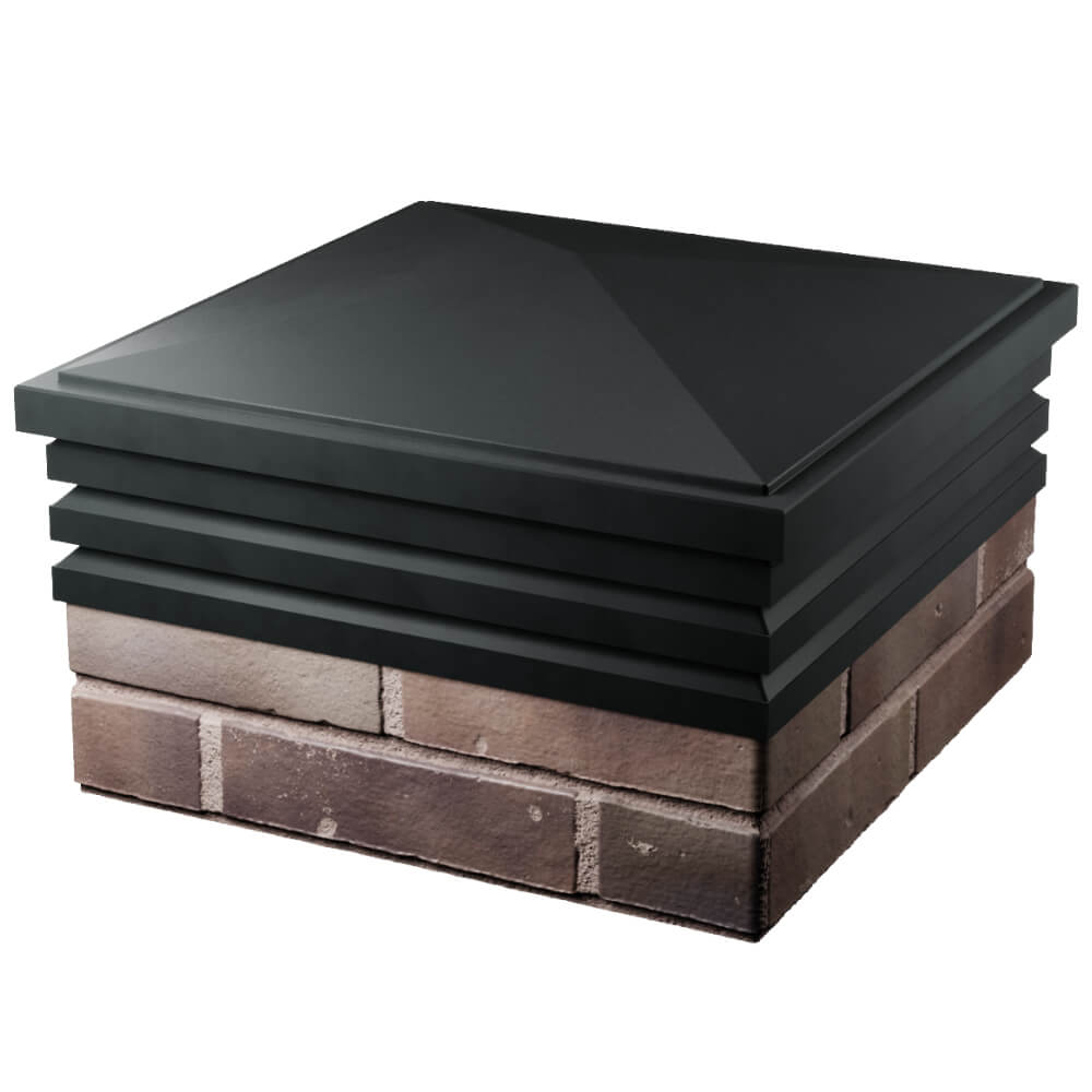 Колпак Zking Бона ХайТек Черный на столб 2х2 кирпича (513х513мм) в Каменске-Уральском фото