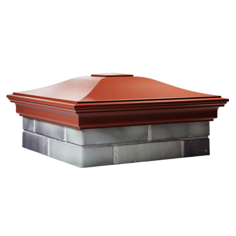 Колпак Zking Монблан Красный на столб 2х2 кирпича (515х515мм) в Каменске-Уральском фото