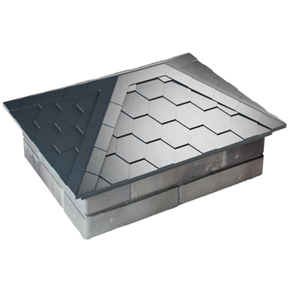 Колпак Zking Эверест Серый на столб 2х1.5 кирпича (520х390мм) Каменск-Уральский фото