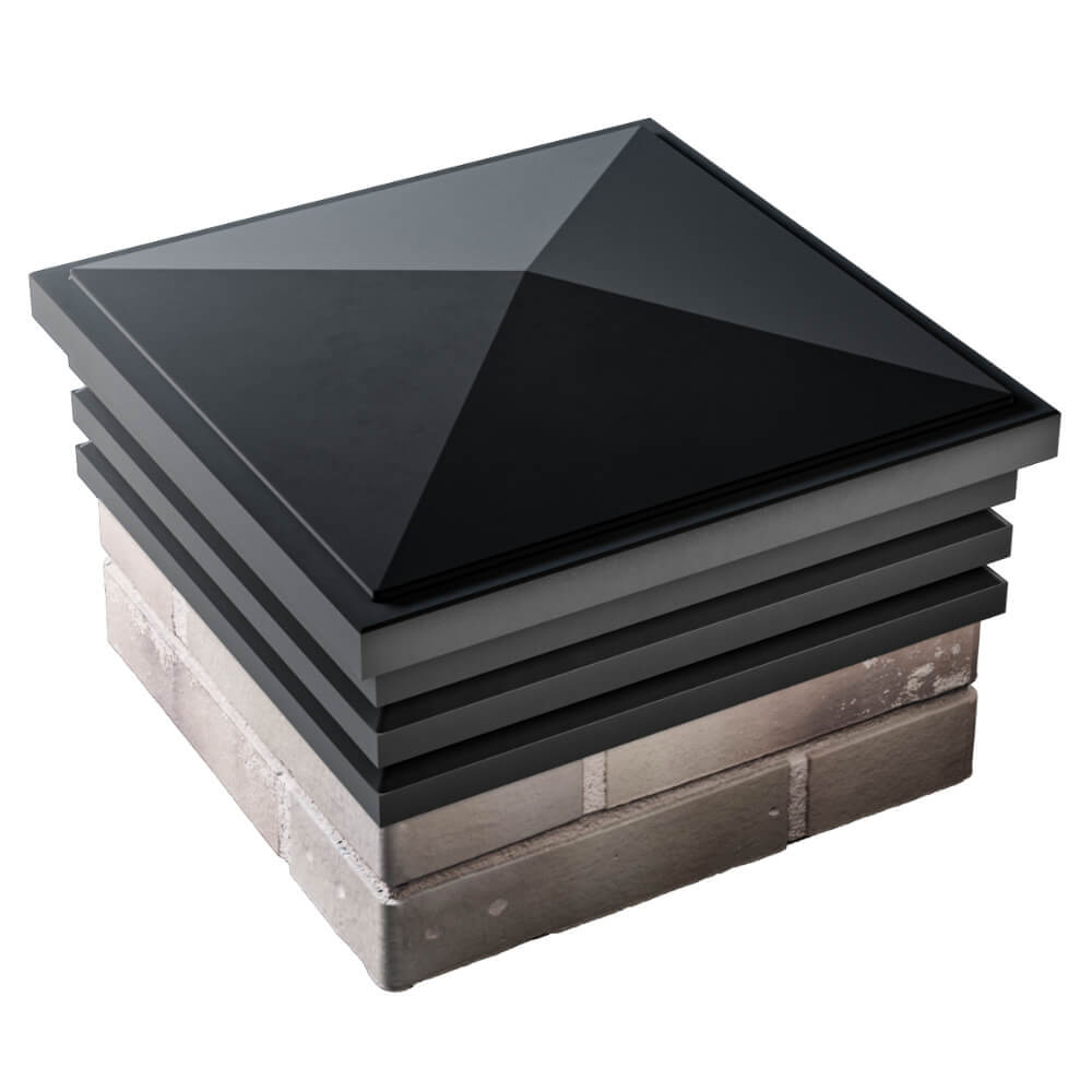 Колпак Zking Бона ХайТек Черный на столб 1.5х1.5 кирпича (385х385мм) в Каменске-Уральском фото