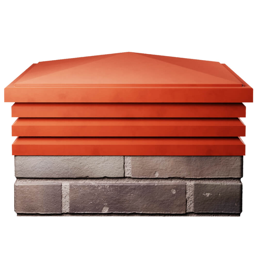 Колпак Zking Бона ХайТек Красный на столб 2х2 кирпича (513х513мм) Каменск-Уральский фото