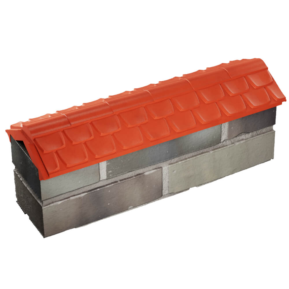 Парапет Zking Эльбрус Красный с посадкой на 0.5 кирпича (130мм) в Каменске-Уральском фото