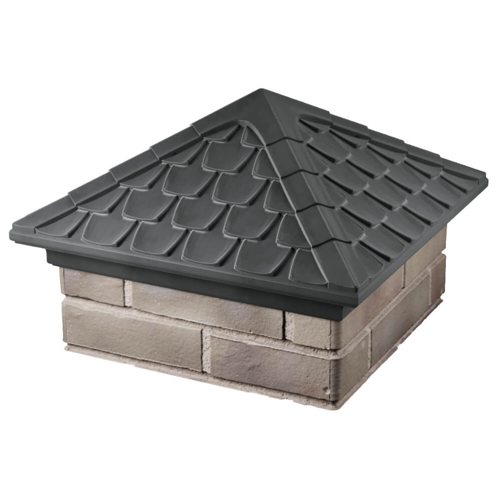 Колпак Zking Эльбрус Серый на столб 1.5х1.5 кирпича (385х385мм) в Каменске-Уральском фото