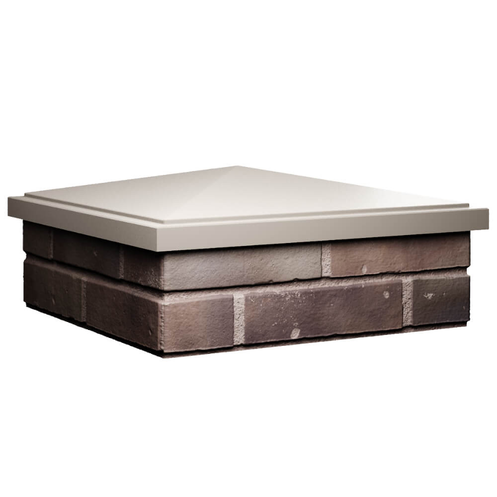 Колпак Zking БонаМоно Бежевый на столб 2х2 кирпича (515х515, 530х530мм) в Каменске-Уральском фото