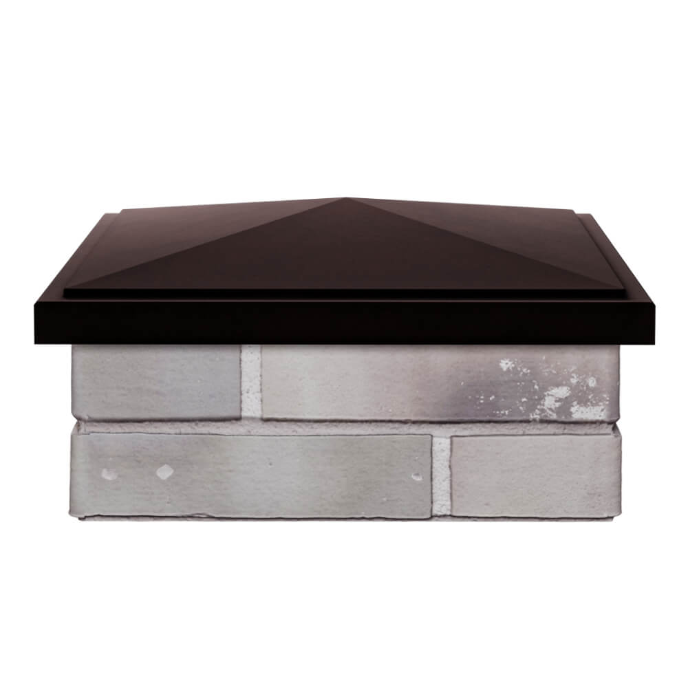 Колпак Zking БонаМоно Коричневый на столб 1.5х1.5 кирпича (385х385, 400х400мм) Каменск-Уральский фото