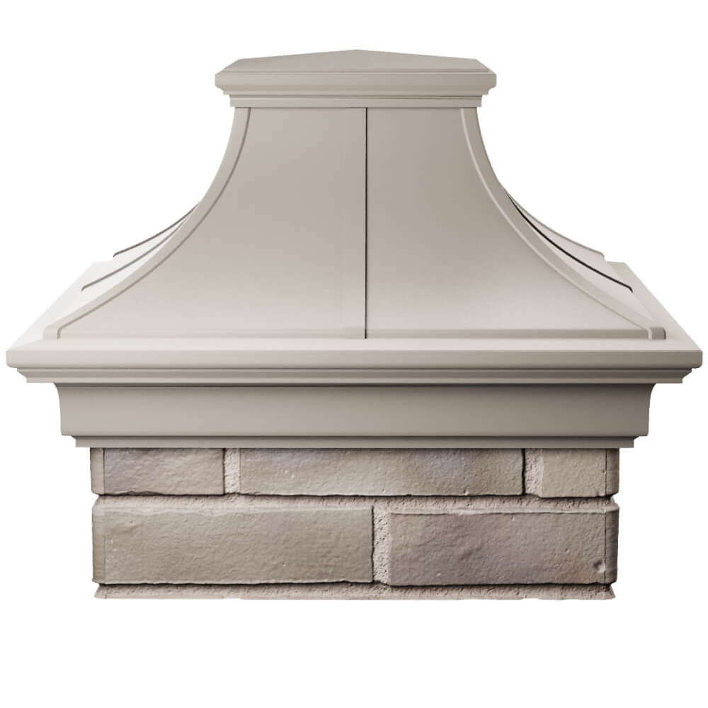 Колпак Zking Монблан Премиум Бежевый на столб 1.5х1.5 кирпича (385х385мм) Каменск-Уральский фото