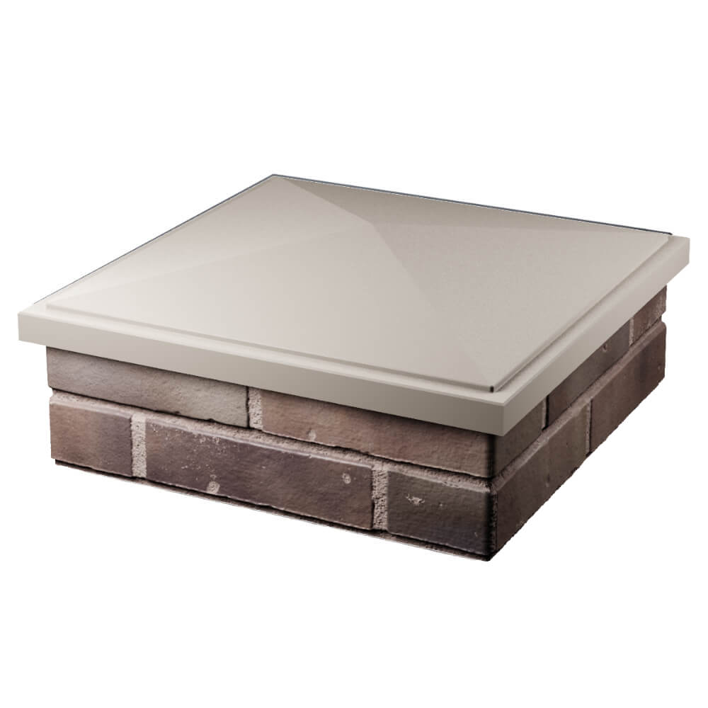 Колпак Zking БонаМоно Бежевый на столб 2х2 кирпича (515х515, 530х530мм) в Каменске-Уральском фото