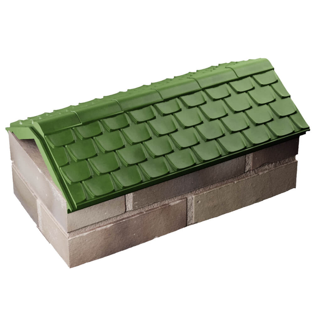 Парапет Zking Эльбрус Зеленый с посадкой на 1 кирпич (255мм) в Каменске-Уральском фото