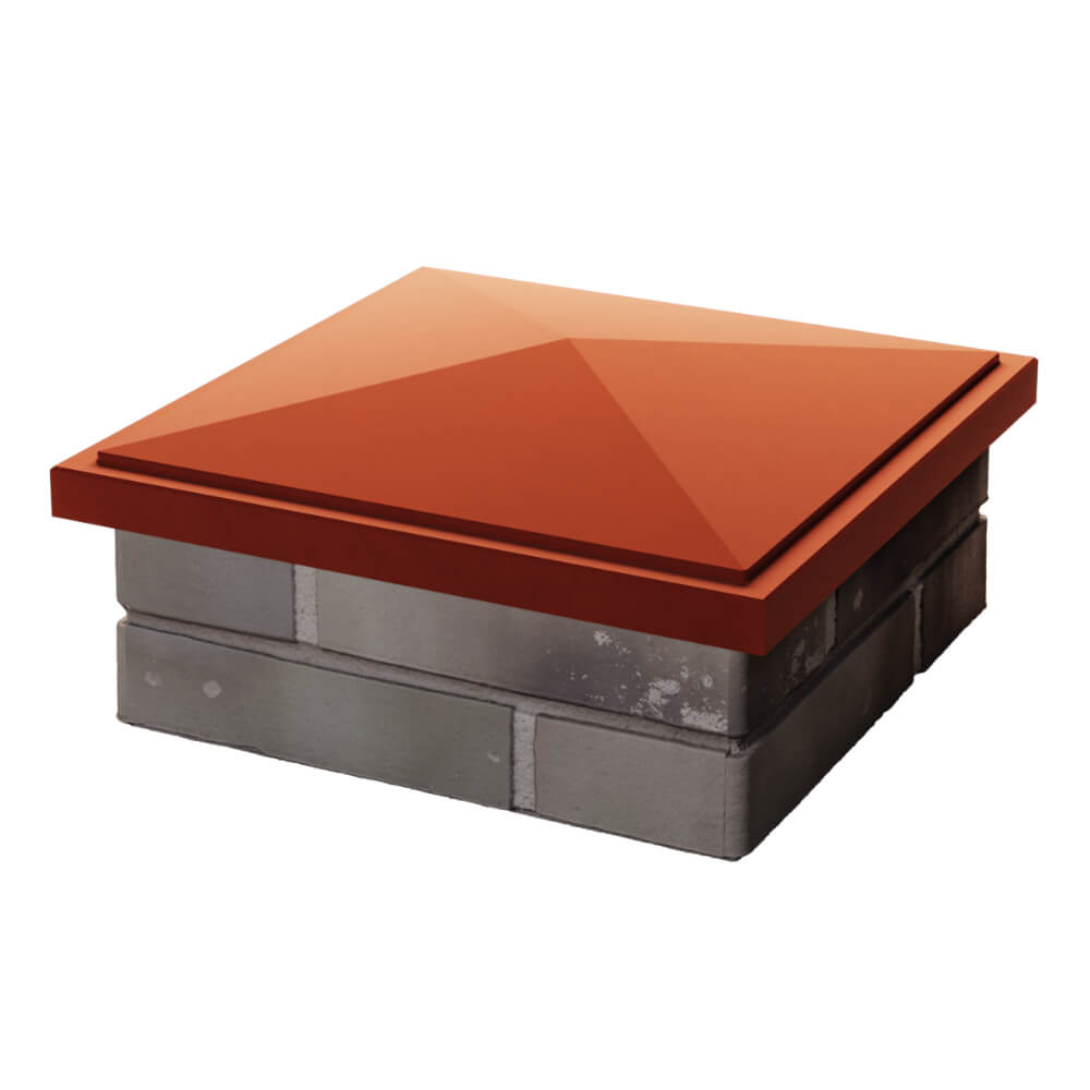 Колпак Zking БонаМоно Красный на столб 1.5х1.5 кирпича (385х385, 400х400мм) в Каменске-Уральском фото