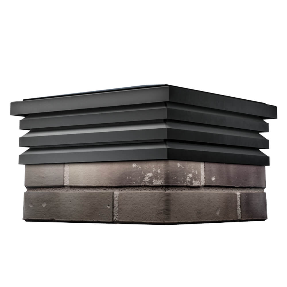 Колпак Zking Бона ХайТек Черный на столб 1.5х1.5 кирпича (385х385мм) в Каменске-Уральском фото