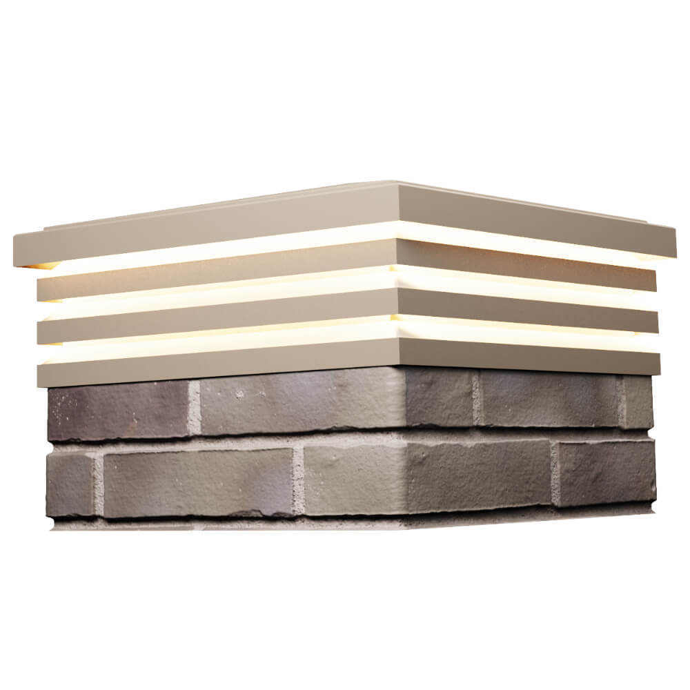 Колпак Zking Бона ХайТек Бежевый на столб 1.5х1.5 кирпича (385х385мм) с подсветкой в Каменске-Уральском фото