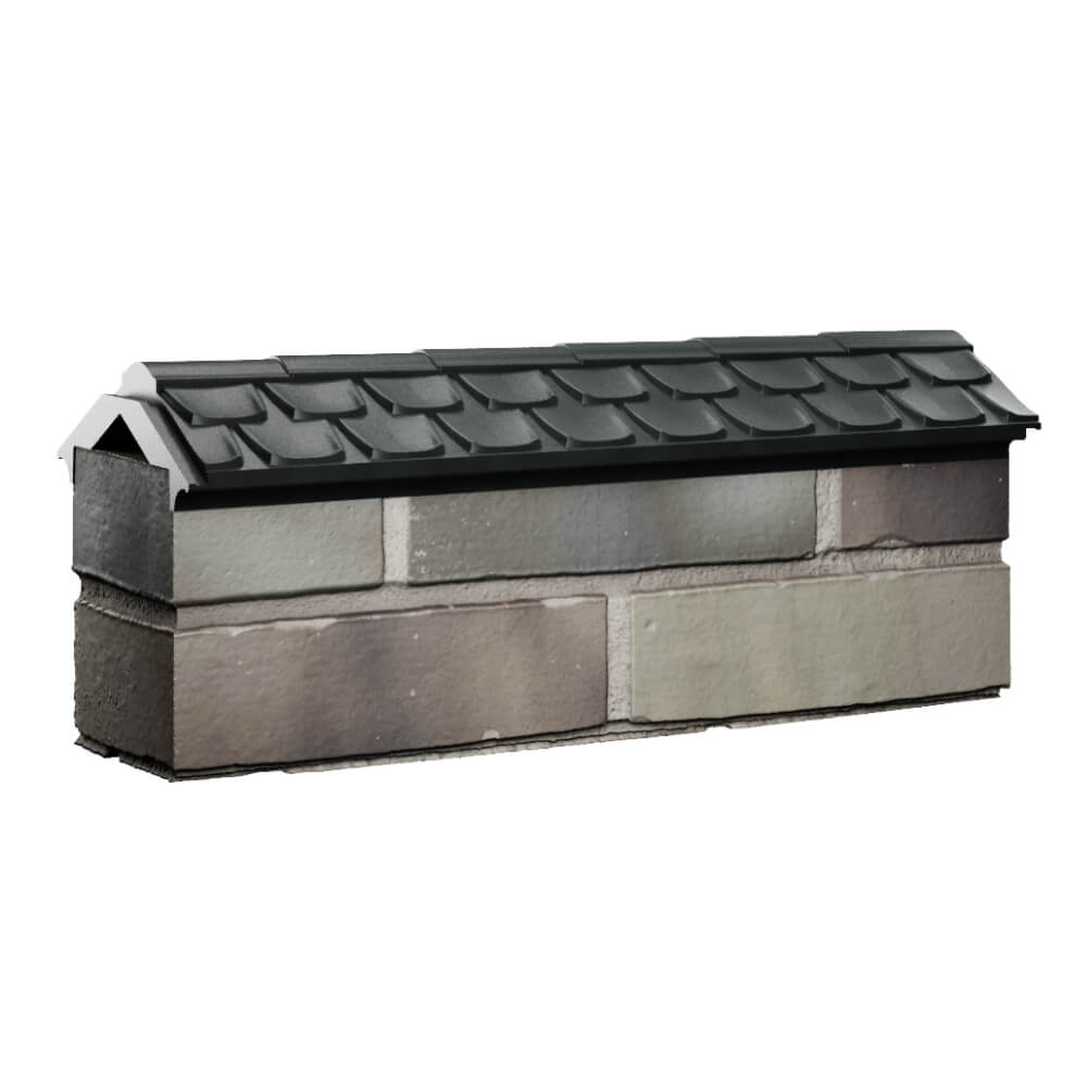 Парапет Zking Эльбрус Черный с посадкой на 0.5 кирпича (130мм) Каменск-Уральский фото