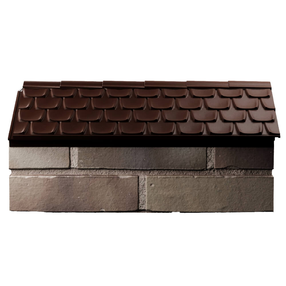 Парапет Zking Эльбрус Коричневый с посадкой на 1 кирпич (255мм) в Каменске-Уральском фото
