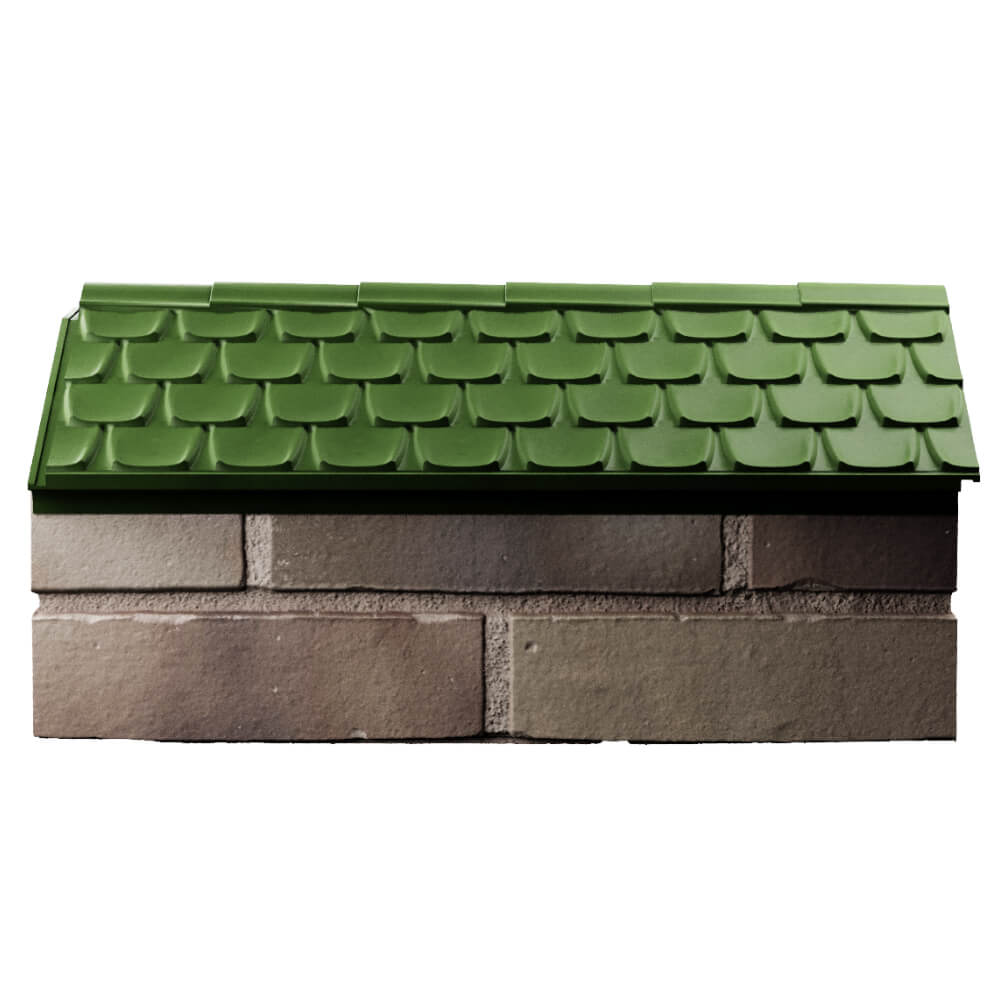 Парапет Zking Эльбрус Зеленый с посадкой на 1 кирпич (255мм) в Каменске-Уральском фото