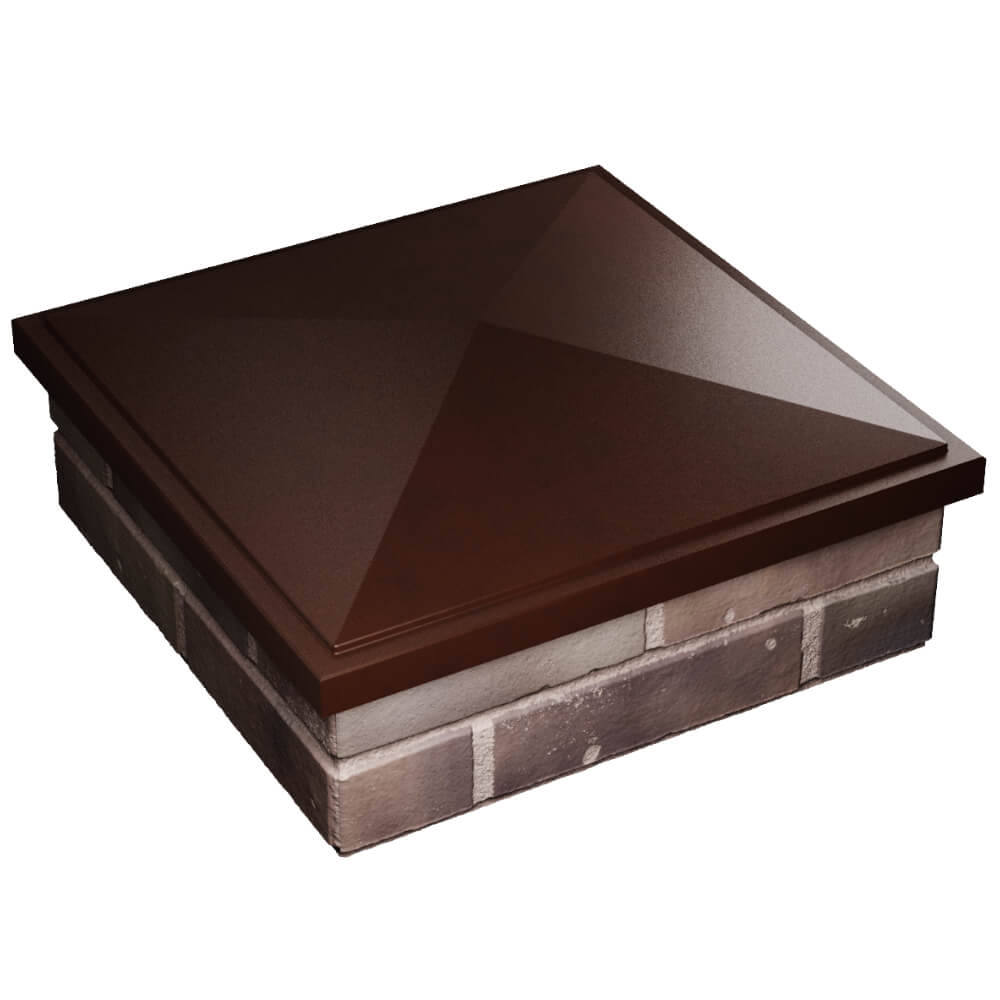 Колпак Zking БонаМоно Коричневый на столб 2х2 кирпича (515х515, 530х530мм) в Каменске-Уральском фото