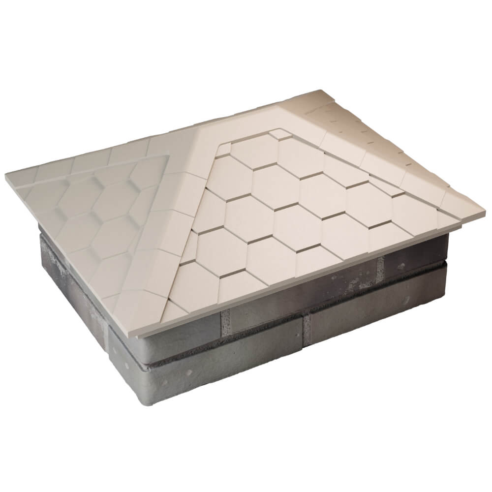 Колпак Zking Эверест Бежевый на столб 2х1.5 кирпича (520х390мм) Каменск-Уральский фото