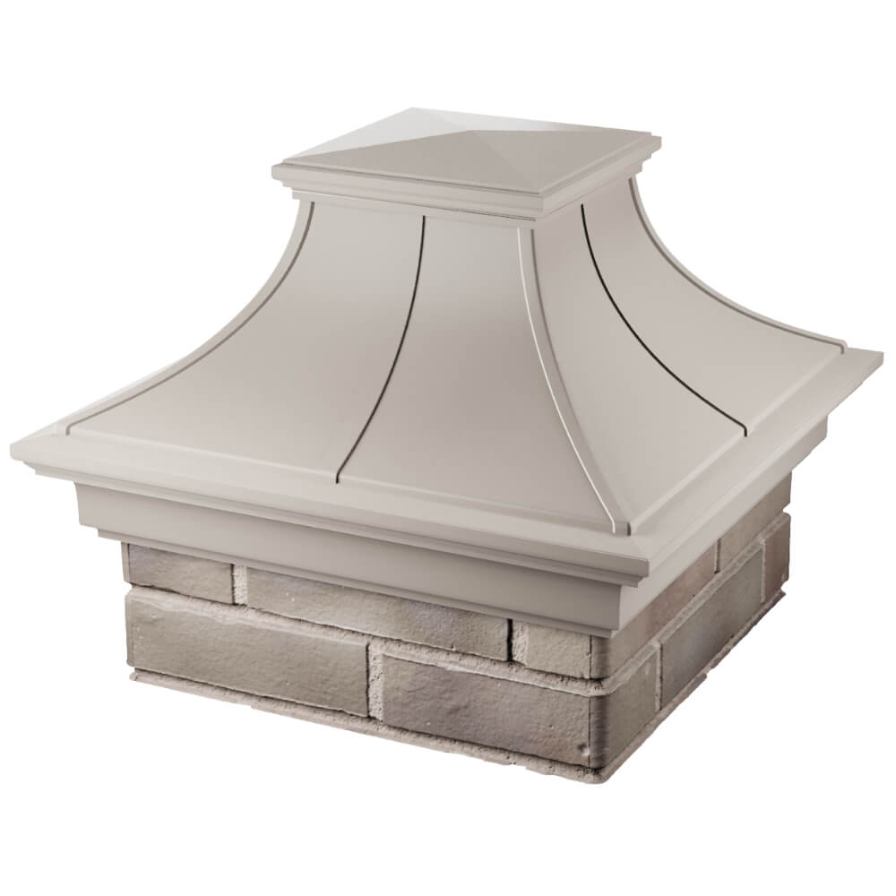 Колпак Zking Монблан Премиум Бежевый на столб 1.5х1.5 кирпича (385х385мм) в Каменске-Уральском фото