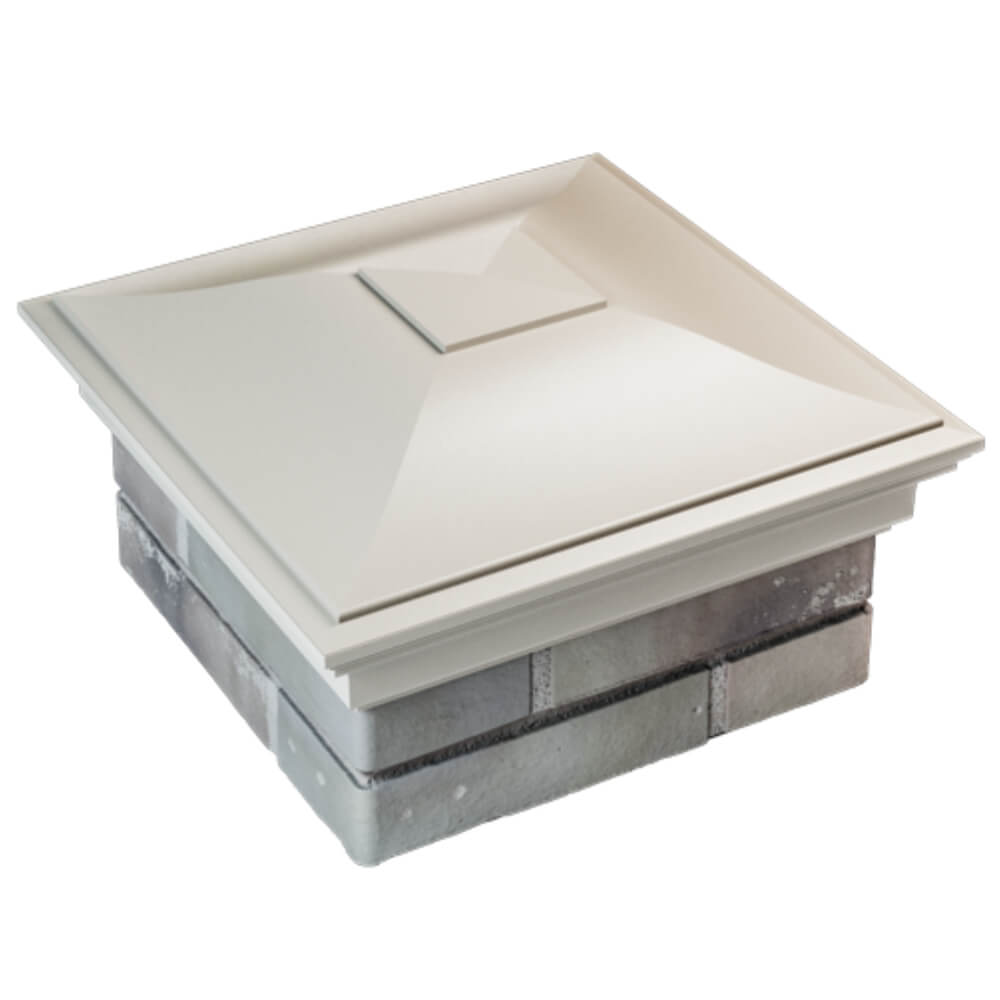 Колпак Zking Монблан Бежевый на столб 1.5х1.5 кирпича (385х385мм) в Каменске-Уральском фото