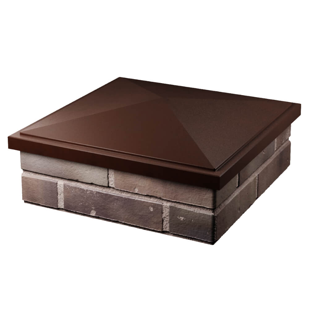 Колпак Zking БонаМоно Коричневый на столб 2х2 кирпича (515х515, 530х530мм) в Каменске-Уральском фото