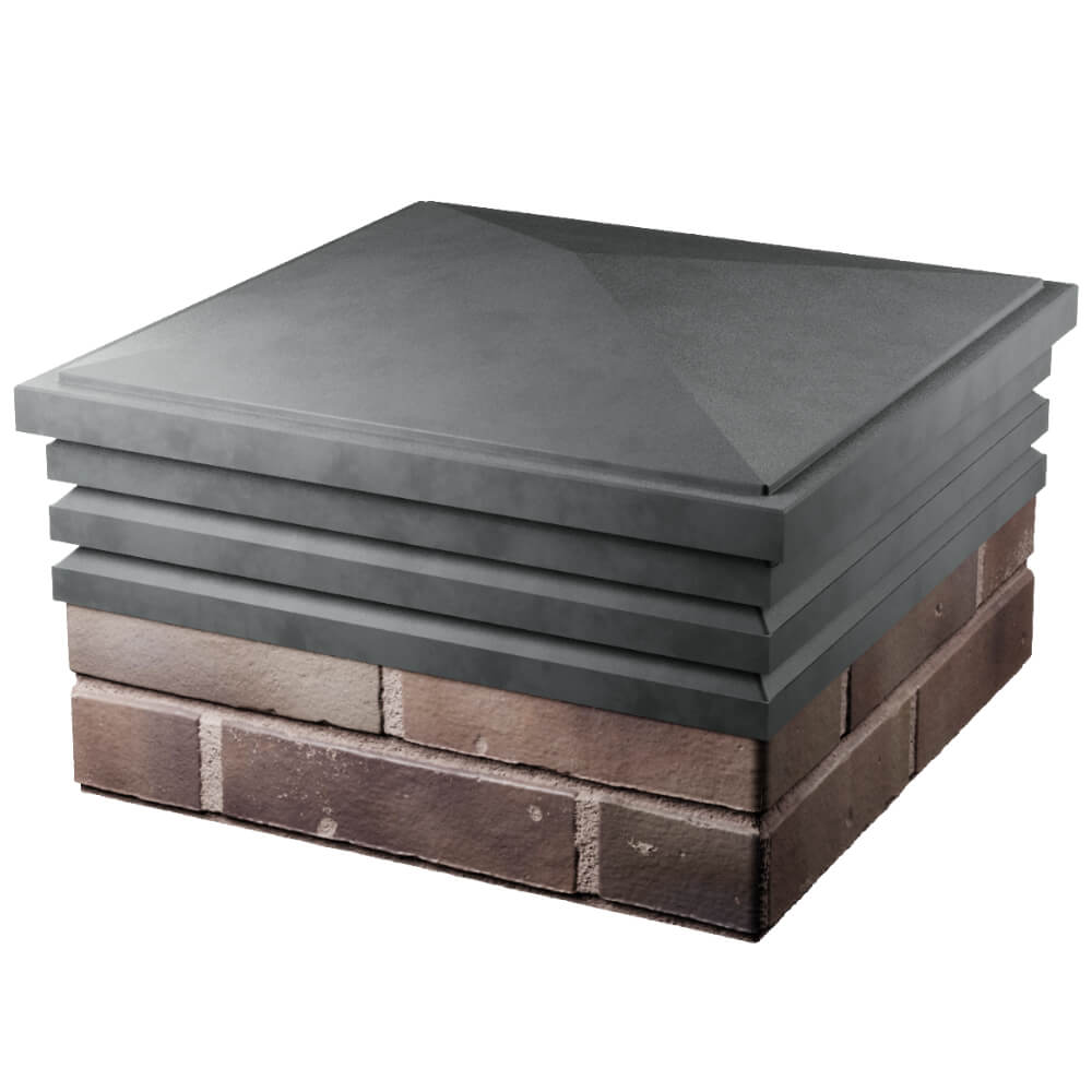 Колпак Zking Бона ХайТек Серый на столб 2х2 кирпича (513х513мм) в Каменске-Уральском фото