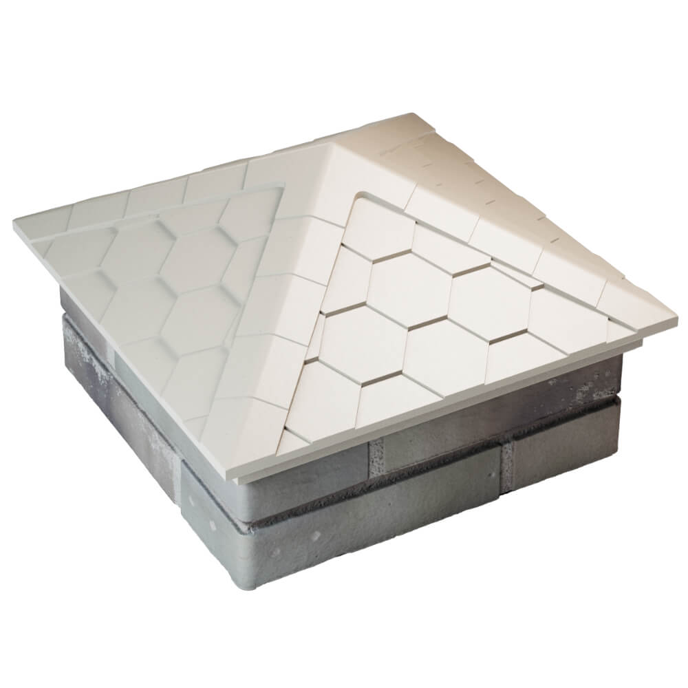 Колпак Zking Эверест Бежевый на столб 1.5х1.5 кирпича (390х390мм) в Каменске-Уральском фото