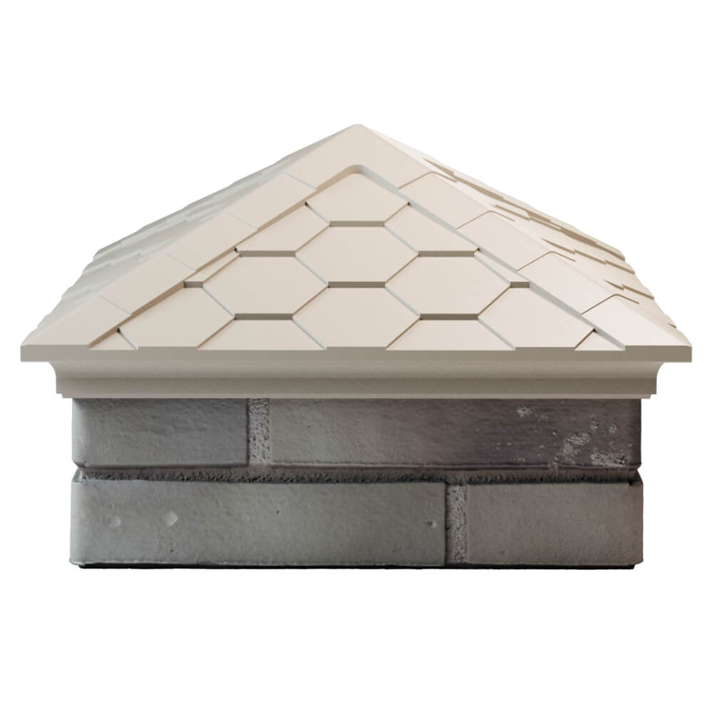 Колпак Zking Эверест Бежевый на столб 1.5х1.5 кирпича (390х390мм) Каменск-Уральский фото