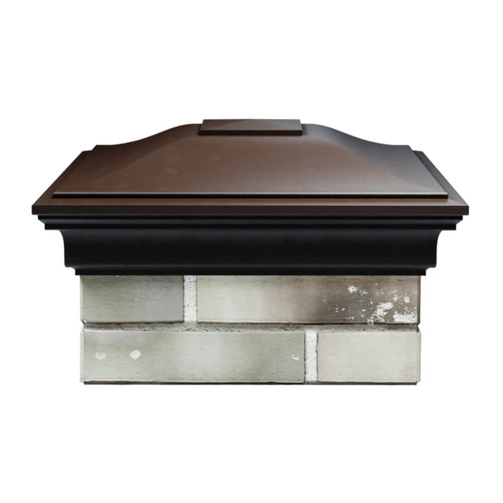 Колпак Zking Монблан Коричневый на столб 1.5х1.5 еврокирпича 0.7НФ (355х355мм) Каменск-Уральский фото