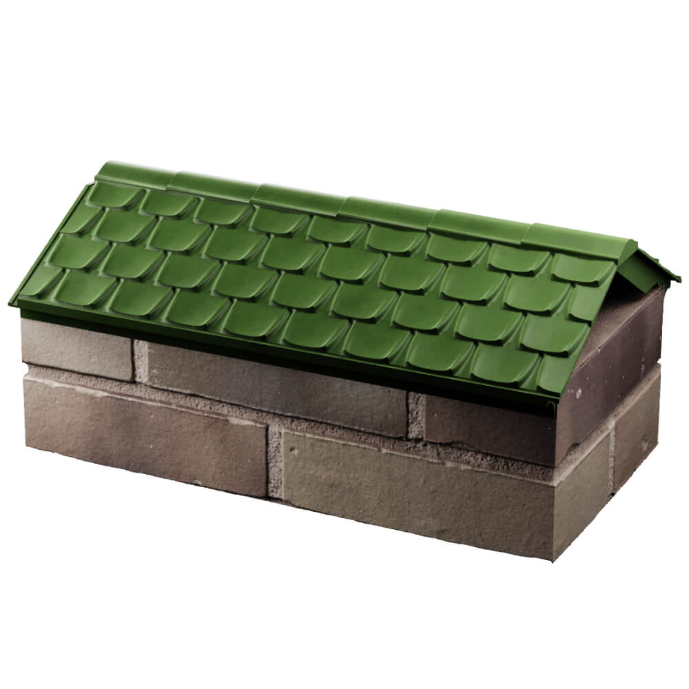 Парапет Zking Эльбрус Зеленый с посадкой на 1 кирпич (255мм) в Каменске-Уральском фото