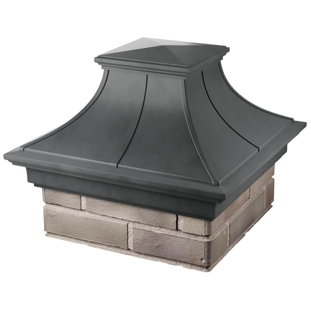 Колпак Zking Монблан Премиум Серый на столб 1.5х1.5 кирпича (385х385мм) в Каменске-Уральском фото