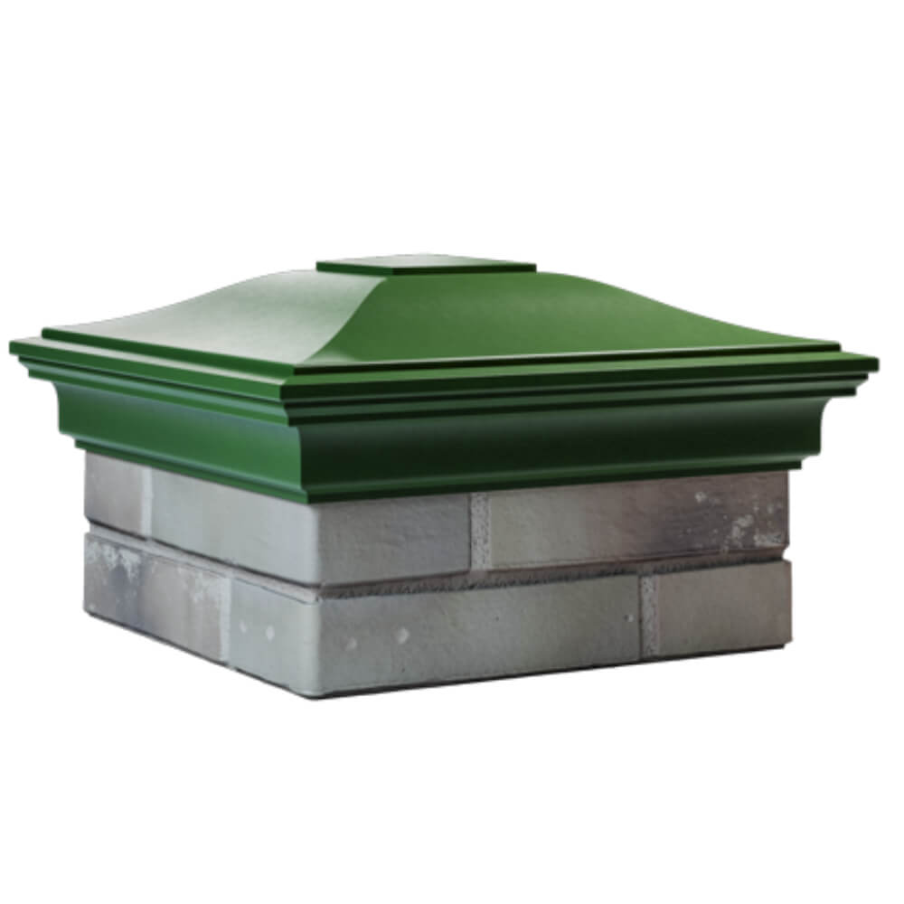 Колпак Zking Монблан Зеленый на столб 1.5х1.5 кирпича (385х385мм) в Каменске-Уральском фото