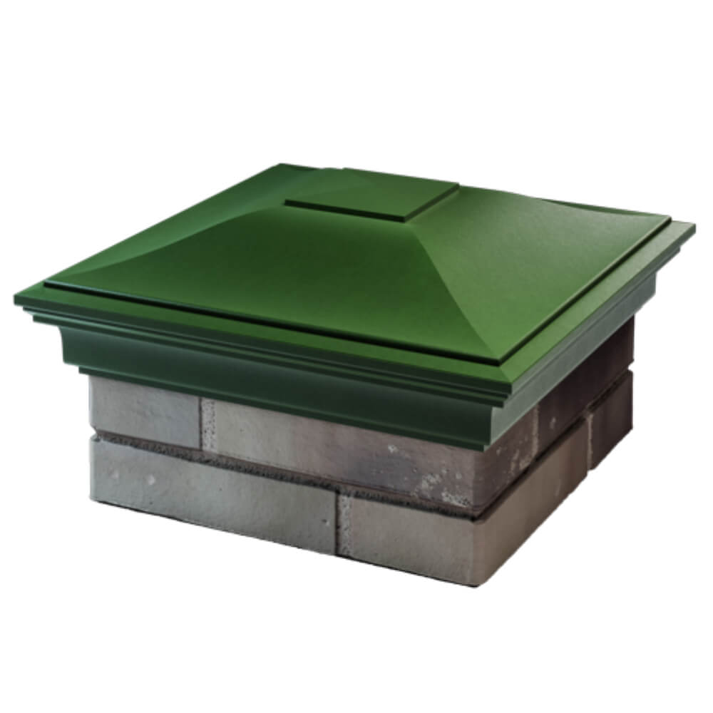 Колпак Zking Монблан Зеленый на столб 1.5х1.5 кирпича (385х385мм) в Каменске-Уральском фото