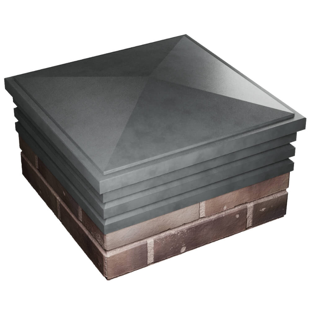 Колпак Zking Бона ХайТек Серый на столб 2х2 кирпича (513х513мм) в Каменске-Уральском фото