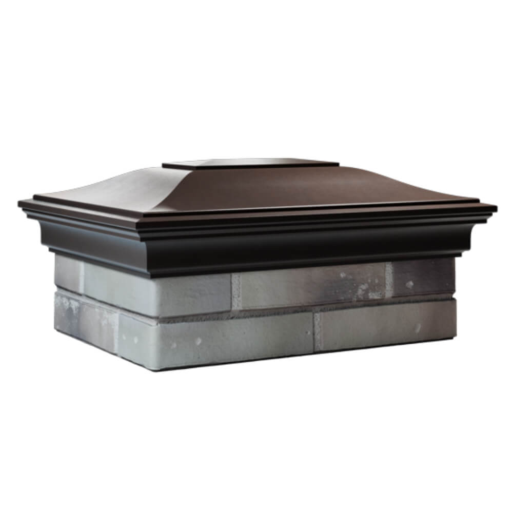 Колпак Zking Монблан Коричневый на столб 2х1.5 кирпича (515х385мм) в Каменске-Уральском фото