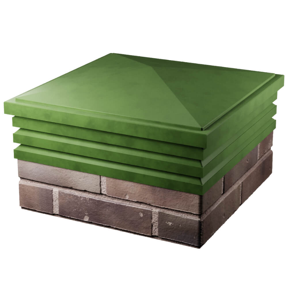 Колпак Zking Бона ХайТек Зеленый на столб 2х2 кирпича (513х513мм) в Каменске-Уральском фото