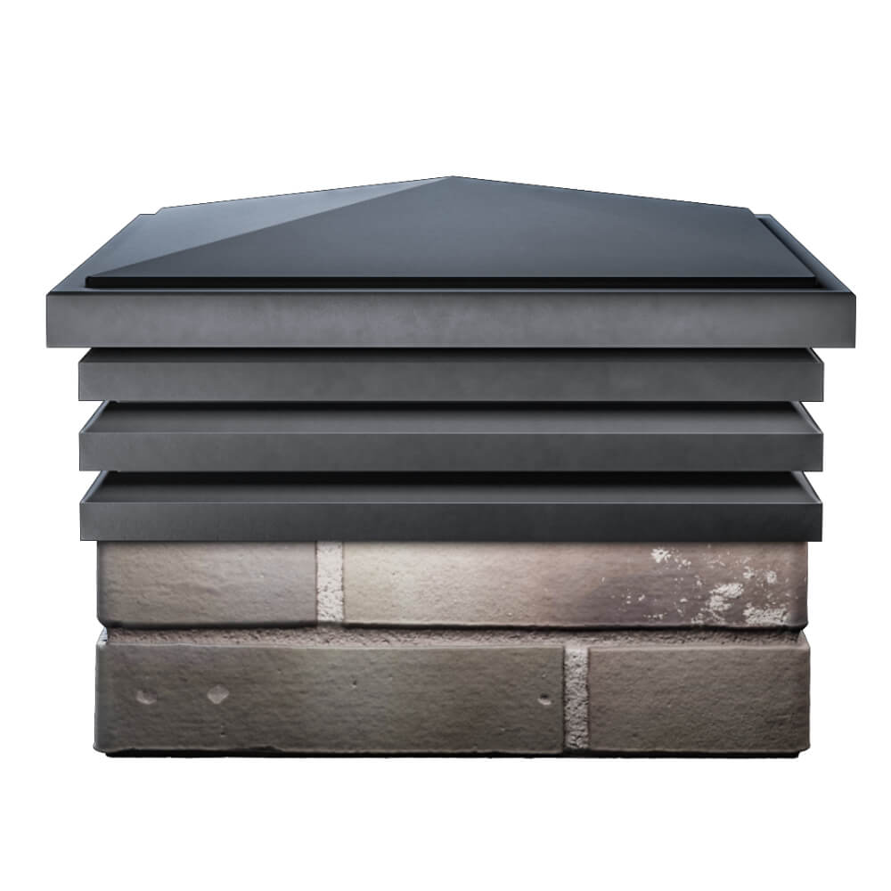 Колпак Zking Бона ХайТек Серый на столб 1.5х1.5 кирпича (385х385мм) Каменск-Уральский фото