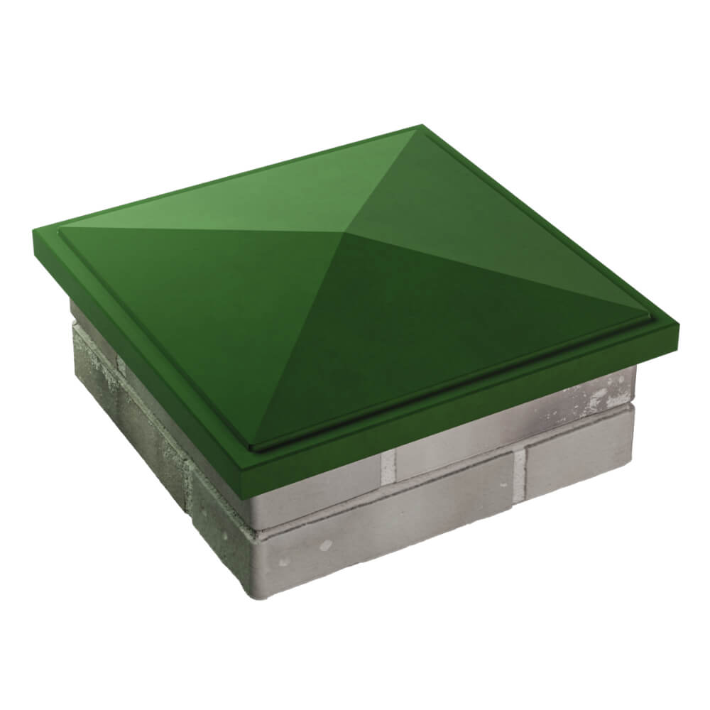 Колпак Zking БонаМоно Зеленый на столб 1.5х1.5 кирпича (385х385, 400х400мм) в Каменске-Уральском фото