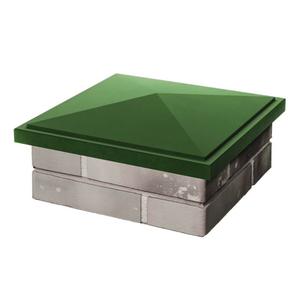 Колпак Zking БонаМоно Зеленый на столб 1.5х1.5 кирпича (385х385, 400х400мм) в Каменске-Уральском фото