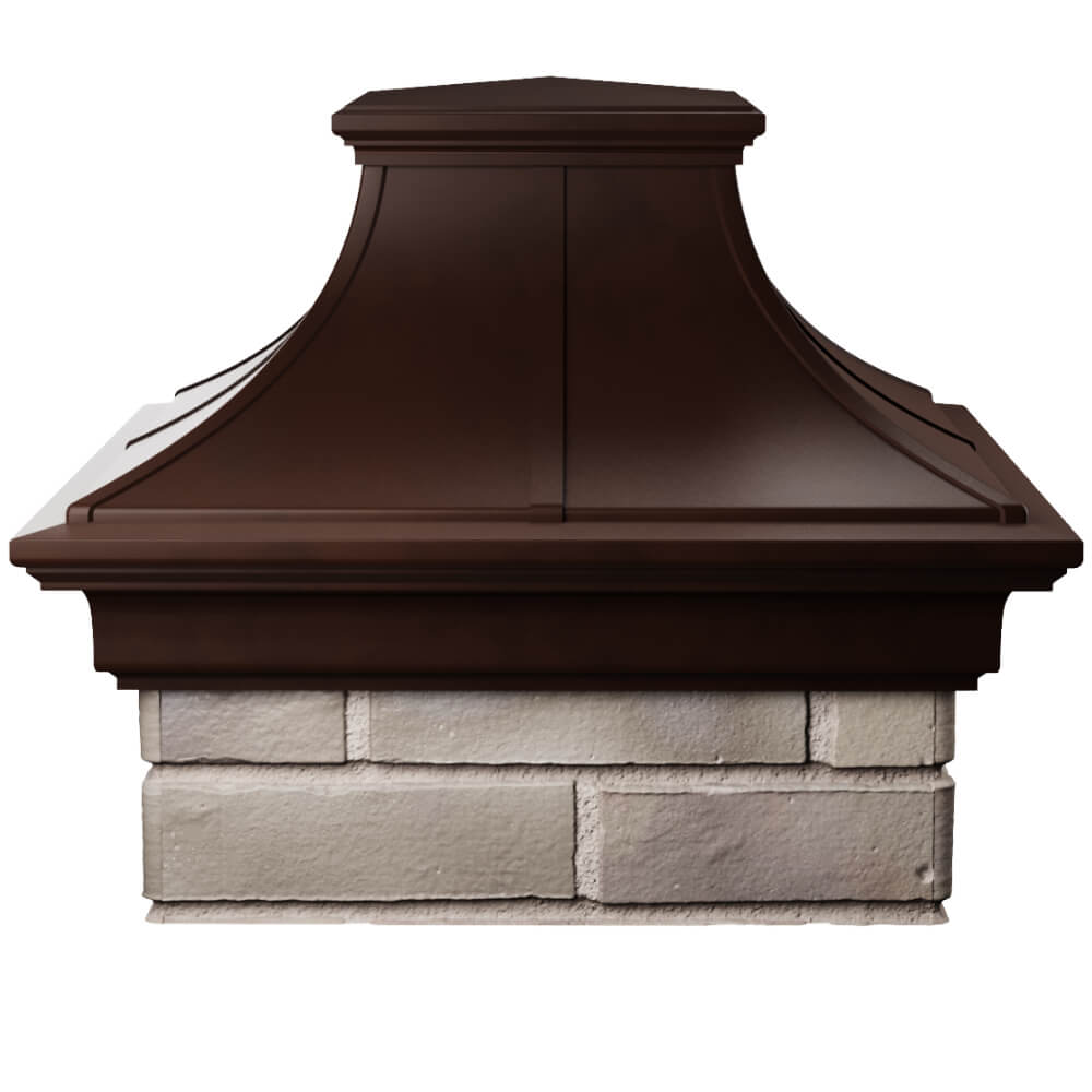 Колпак Zking Монблан Премиум Коричневый на столб 1.5х1.5 кирпича (385х385мм) Каменск-Уральский фото