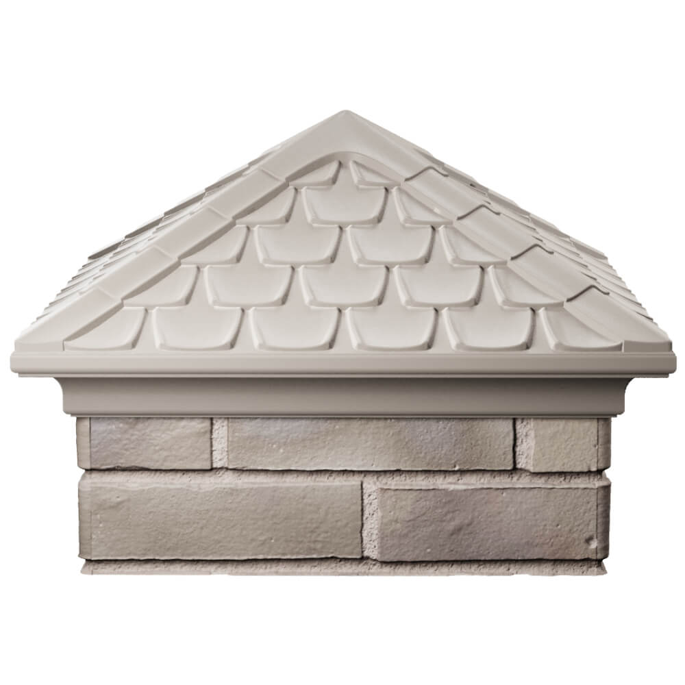 Колпак Zking Эльбрус Бежевый на столб 1.5х1.5 кирпича (385х385мм) Каменск-Уральский фото