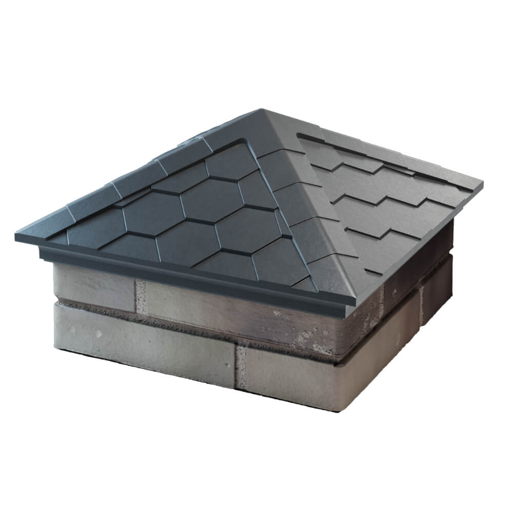 Колпак Zking Эверест Серый на столб 1.5х1.5 кирпича (390х390мм) в Каменске-Уральском фото